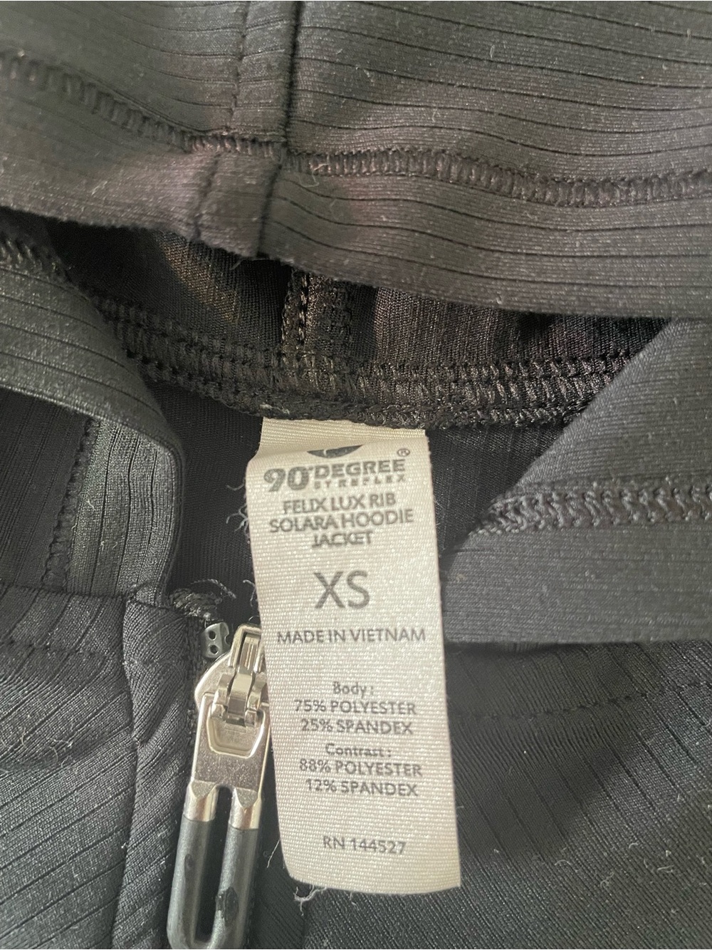 Form fitting jacket, black, FELIX LUX RIB SOLARA HOODIE JACKET - Picture 2 of 4